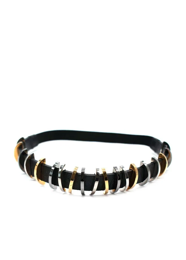 Fendi Metal Leather Headband in Leather from HEWI