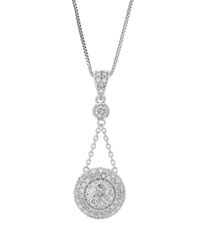 Amairah Silver 0.75 ct. tw. Lab-Grown Diamond Pendant, image 1 of 1 from Gilt