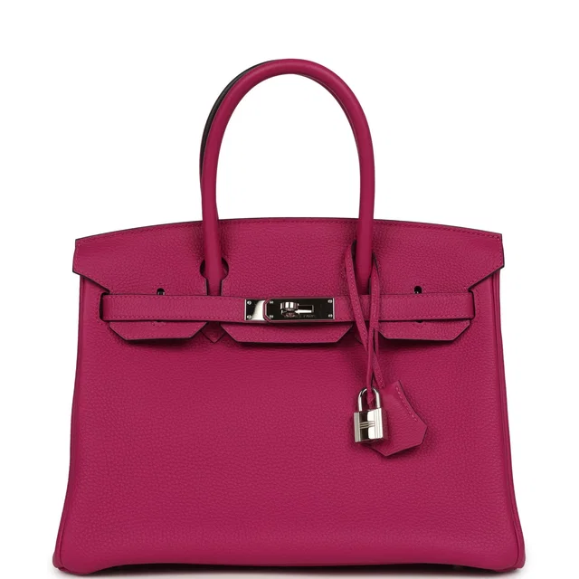 Hermès Birkin 30 Rose Pourpre Togo Palladium Hardware in Pink Togo leather from Madison Avenue Couture