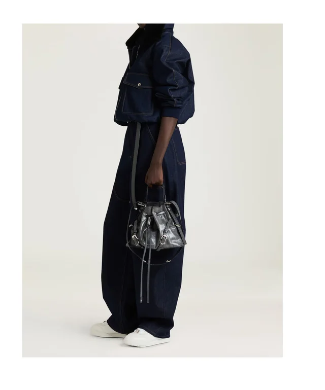 Givenchy Shearling Collar Zip-Up Denim Jacket, photo 7 of 9 from SENSER