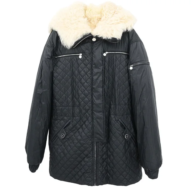 Chanel 2013-2014 Single Breasted Zip Up Jacket Black #38 in Black Nylon from AMORE Vintage Tokyo