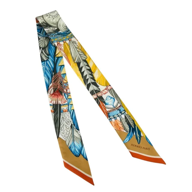 Hermès Twilly Dance Pacific Scarf Silk Multicolor in Multicolor Silk from The Reluxe