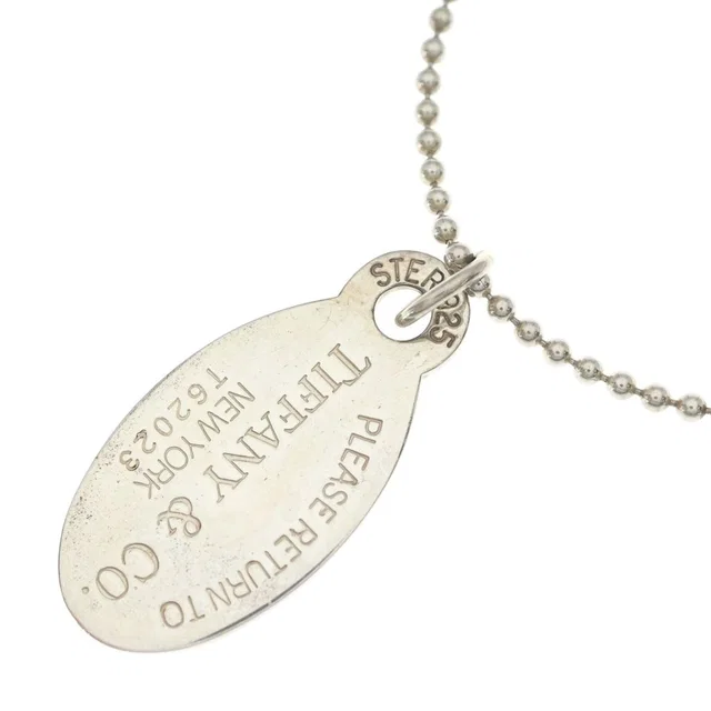 Tiffany & Co. Return to Oval Tag Chain Necklace Silver in Silver from The Reluxe