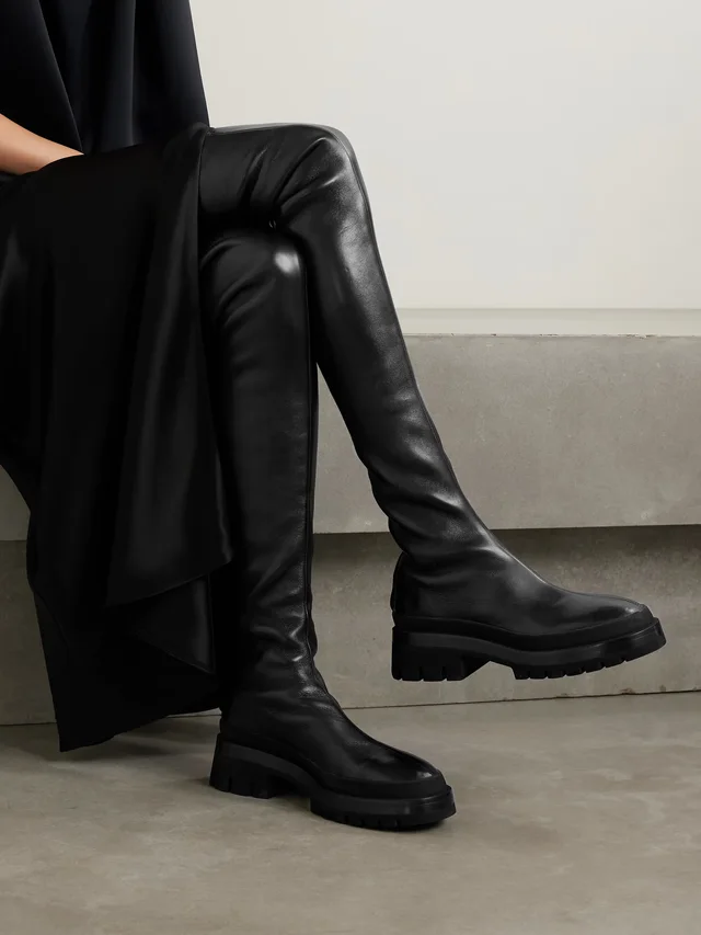 KHAITE Fallon leather over-the-knee boots in Black, photo 2 of 2 from NET-A-PORTER (Canada)