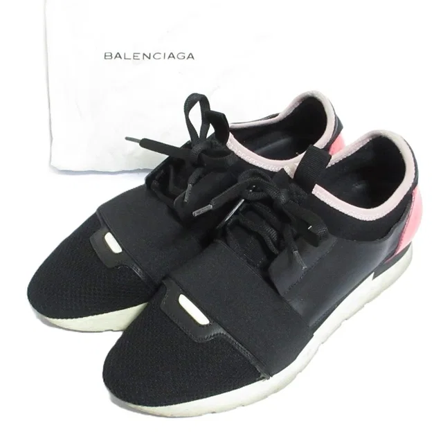Balenciaga Lace Runner Sneakers in Leather from LuxUness