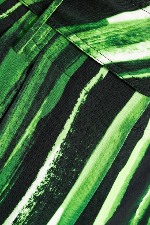 Proenza Schouler Printed Crepe Wide-Leg Pants in Green, photo 4 of 4 from THE OUTNET
