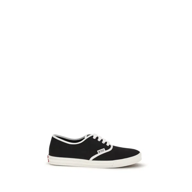 Prada Black Cotton Athletic Sneakers in Black from HEWI