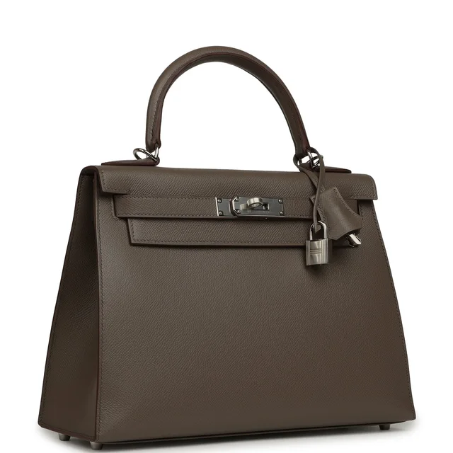 Hermès Kelly Sellier 28 Etain Epsom Palladium Hardware in Taupe Epsom leather from Madison Avenue Couture, photo 2 of 2