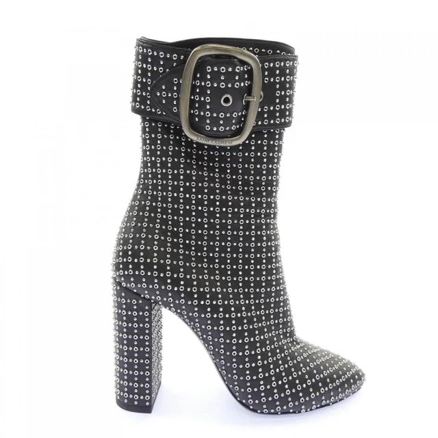 Saint Laurent Boots Black in Black from The Reluxe