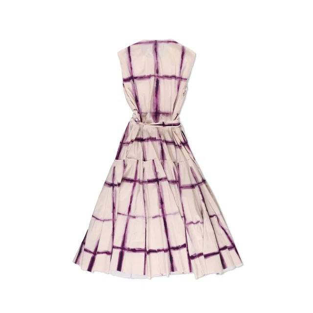 Prada Tie-Dye Grid Poplin Dress from HEWI
