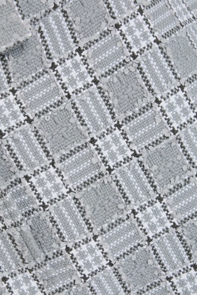 Thom Browne Checked Cotton-Blend Tweed Mini Skirt in Grey, photo 4 of 4 from THE OUTNET