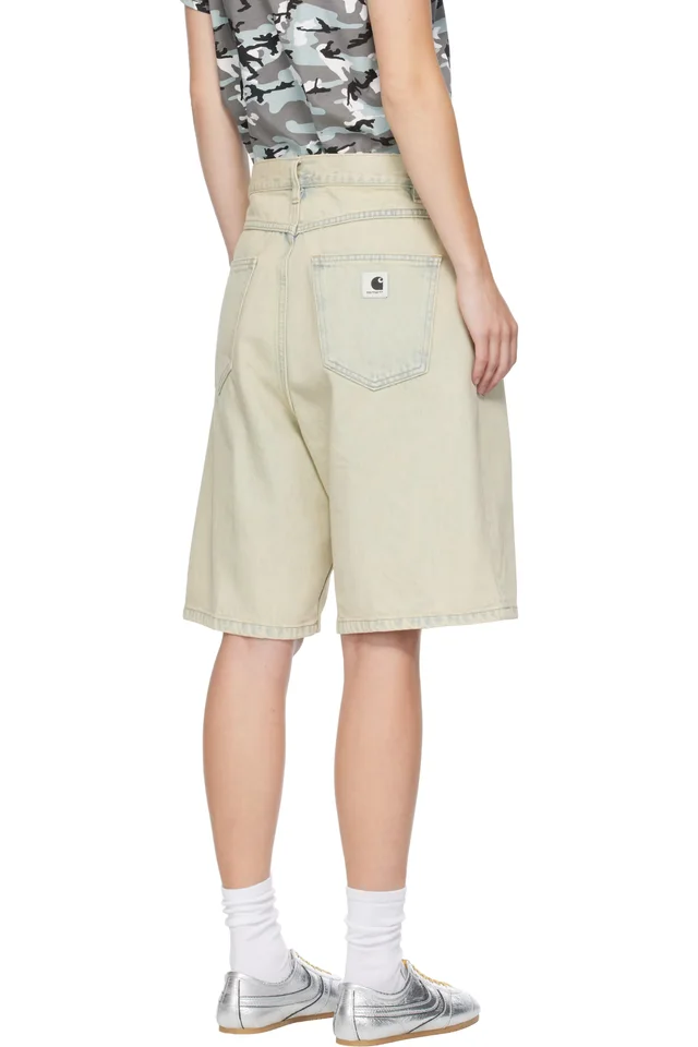 Carhartt Work In Progress Beige Brandon Denim Shorts, photo 3 of 4 from SSENSE