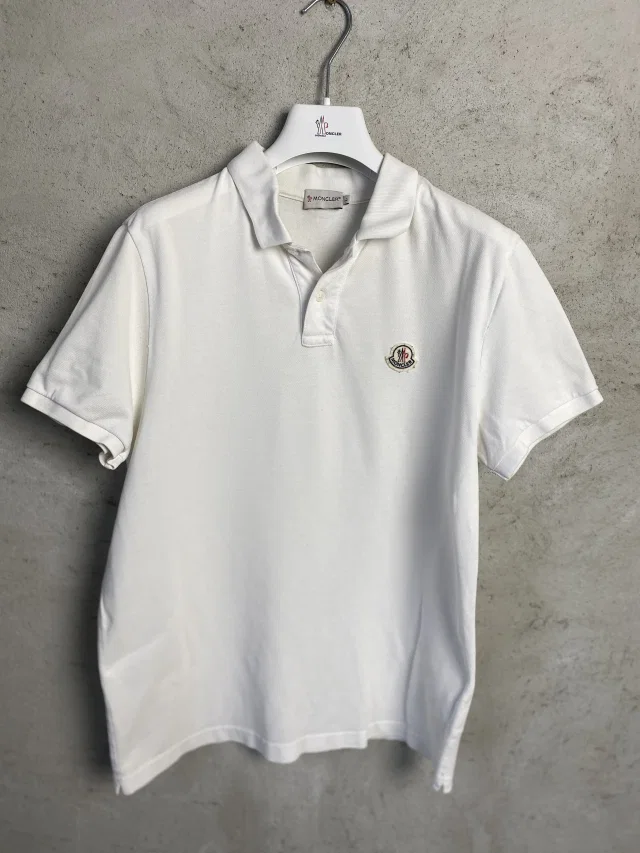 Moncler Small Logo Polo T-Shirt Tee Casual in white from Grailed