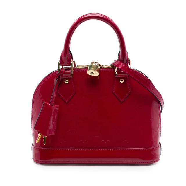 Red Louis Vuitton Monogram Vernis Alma BB Satchel in Red Leather from Designer Revival, photo 1 of 1