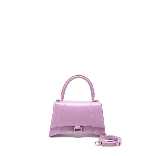 Balenciaga Small Hourglass Bag Calfskin Light Purple SHW in Purple Calfskin from EMIER