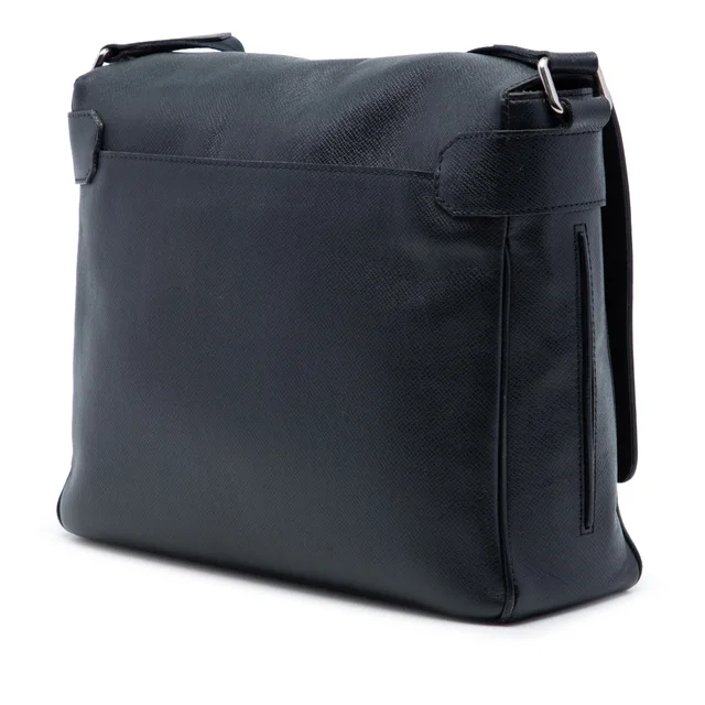 Black Louis Vuitton Taiga Roman MM Crossbody Bag in Black Canvas from Designer Revival, photo 2 of 2