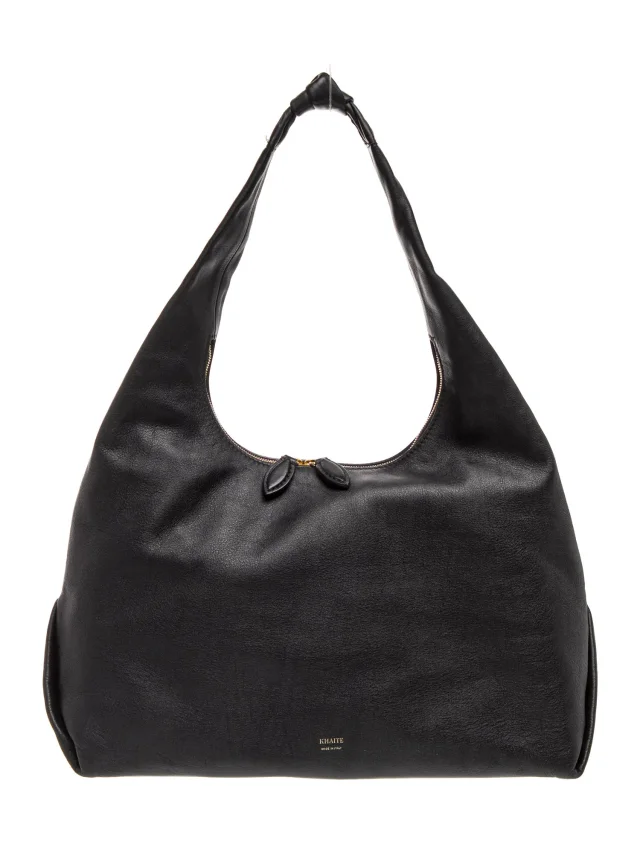 Khaite Beatrice Hobo Bag Large in black|gray Leather from The RealReal