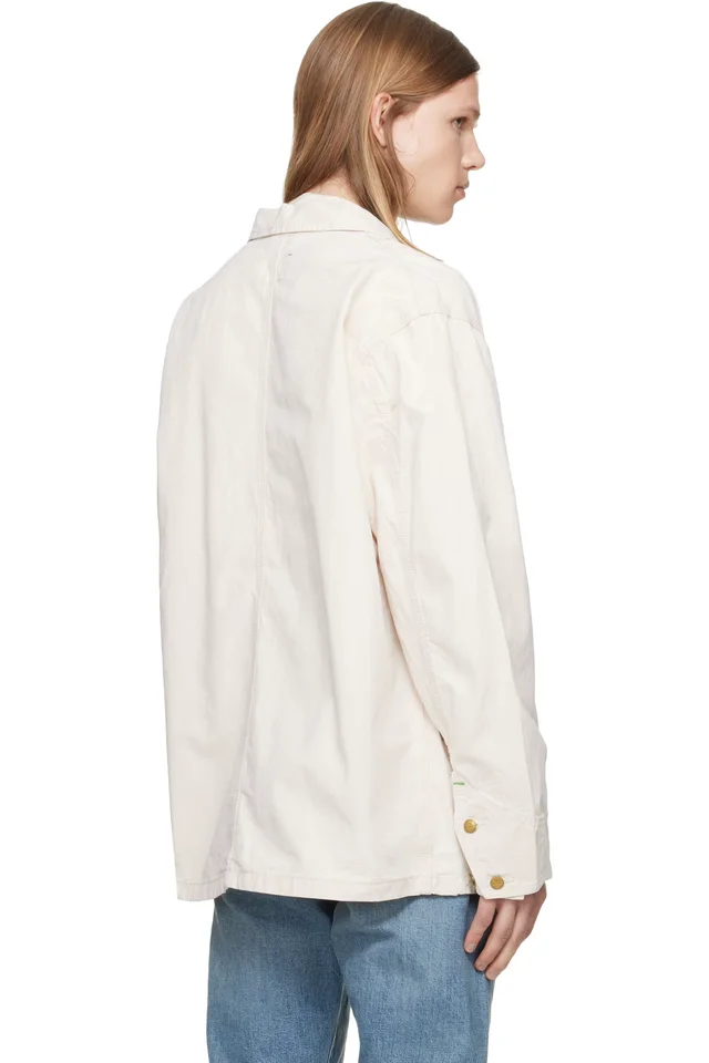 Polo Ralph Lauren Beige 'The Waldron' Twill Utility Jacket, photo 3 of 4 from SSENSE