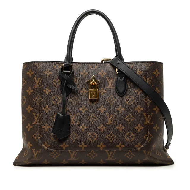Black Louis Vuitton Monogram Flower Tote Satchel in Black Coated canvas from Designer Revival, photo 1 of 1