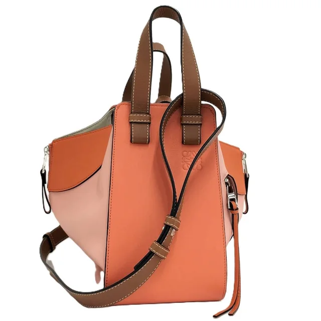 Loewe Shoulder Bag Hammock Small Leather Pink Orange in Pink Leather from The Reluxe