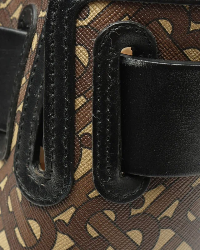 Burberry E Canvas Monogram Stripe Belt Tote Bag in Canvas from A Retro Tale, photo 8 of 16