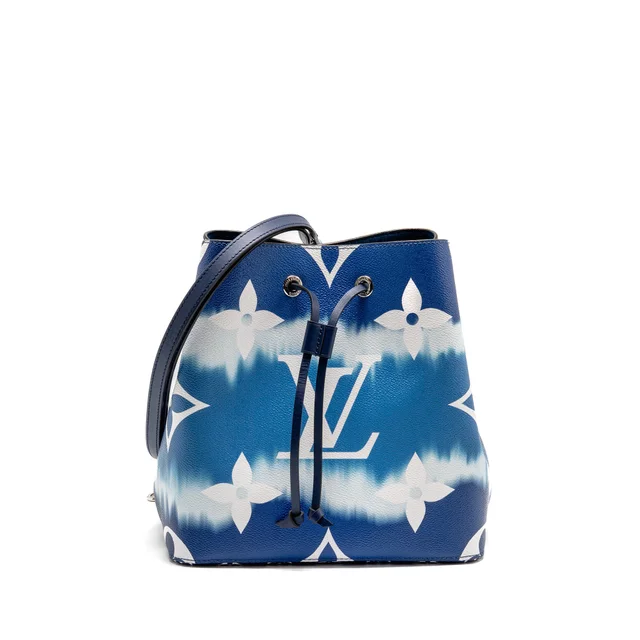 NeoNoe LV Escale MM Pastel Giant Monogram Canvas Blue/White SHW in White Coated canvas from EMIER