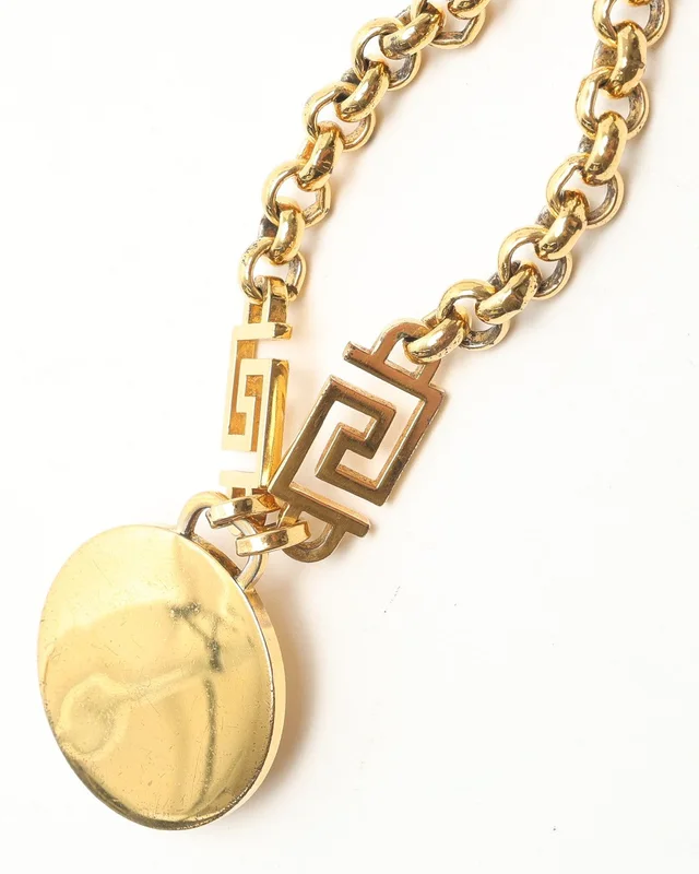 Versace Medusa Rhinestone Chain Necklace from A Retro Tale, photo 6 of 7