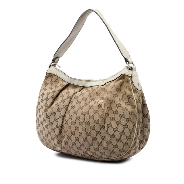 Beige Gucci GG Canvas Sukey Shoulder Bag in Beige Canvas from Designer Revival, photo 2 of 2