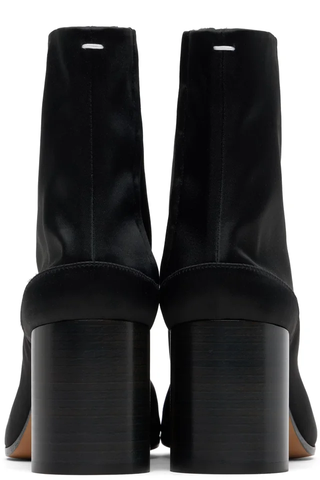 Maison Margiela Black Tabi Ankle Boots, photo 2 of 5 from SSENSE
