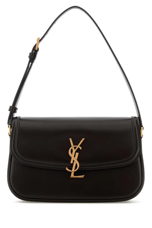 Saint Laurent Solferino Shoulder Bag — Black in Black Lambskin from HEWI