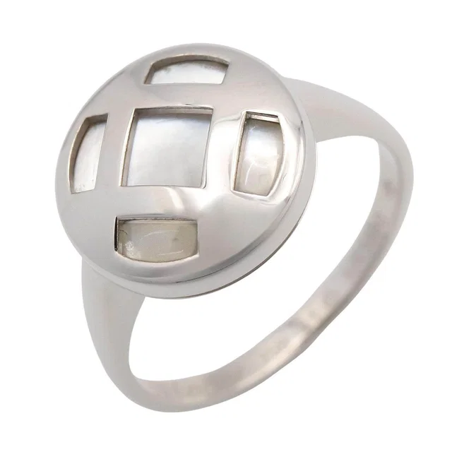 Cartier Pasha SH Au750 White Gold Ring Size 10.5 in White from LuxUness