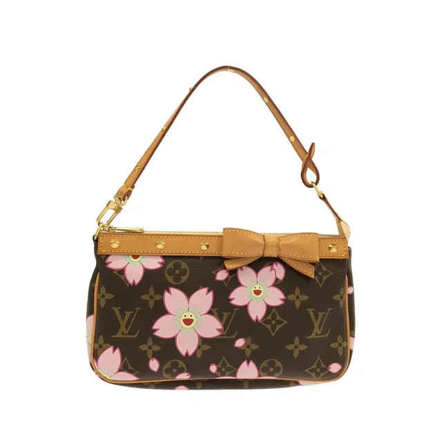 Louis Vuitton Monogram Cherry Blossom Pochette Soirle Pouch in Coated canvas from The Reluxe