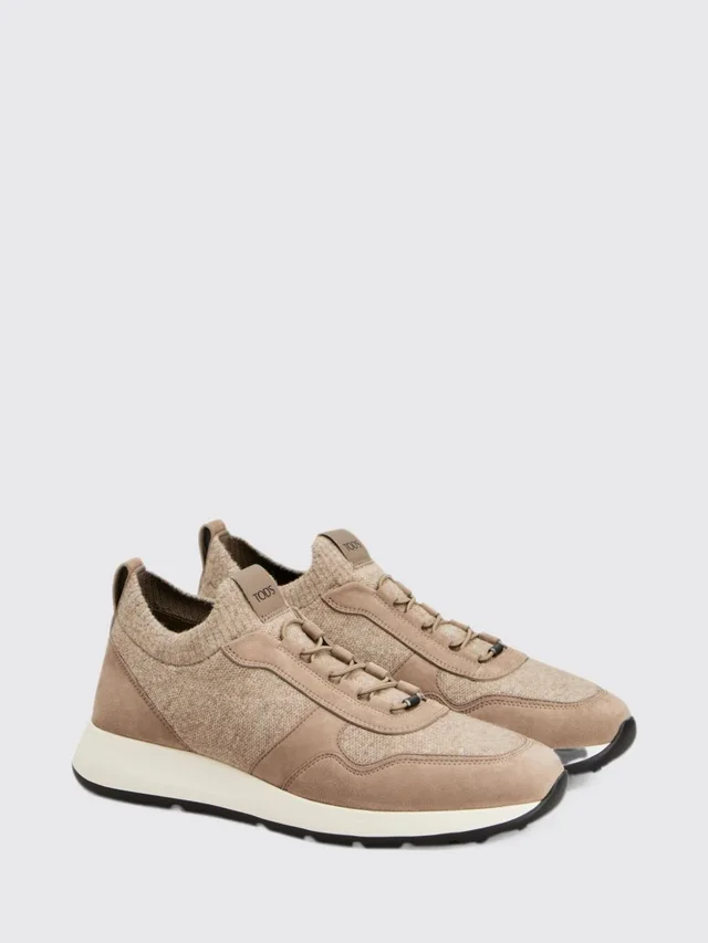 Tod's suede-panelled wool-blend sneakers, photo 2 of 5 from SENSER