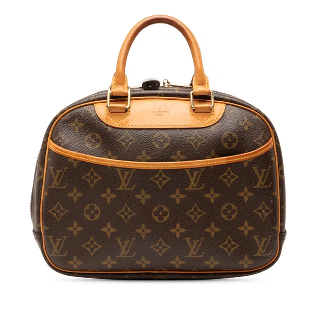 Brown Louis Vuitton Monogram Trouville Handbag in Brown Coated canvas from Designer Revival