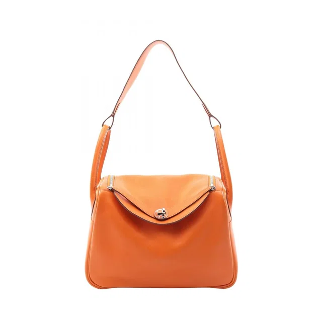 Hermès Shoulder Bag Lindy 30 Orange in Orange Swift leather from The Reluxe