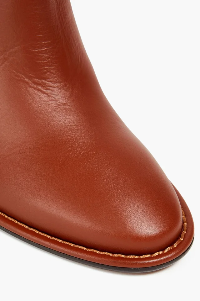 Zimmermann Embellished Leather Knee Boots in Tan, photo 4 of 4 from THE OUTNET