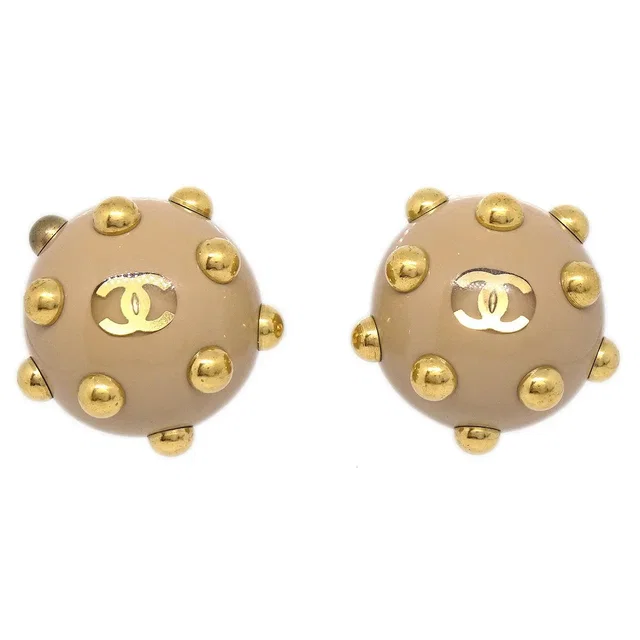 Chanel Button Earrings Clip-On 00A from AMORE Vintage Tokyo