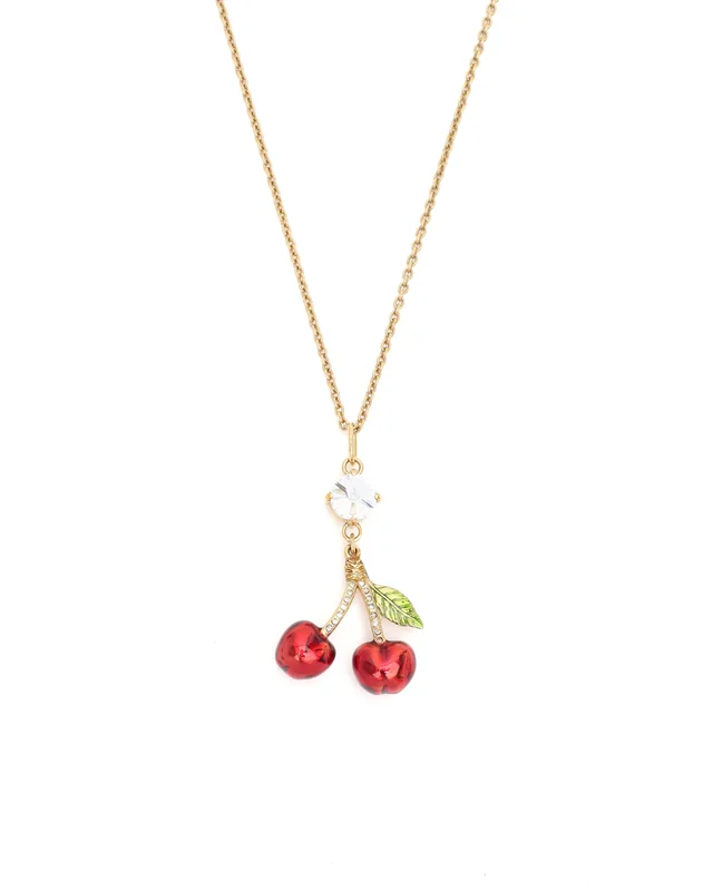 Miu Miu Rhinestone Cherry Necklace from A Retro Tale, photo 3 of 5