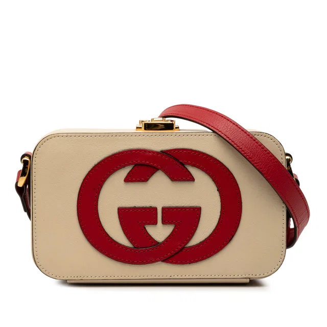 Brown Gucci Leather Interlocking G Crossbody in Brown Leather from Designer Revival