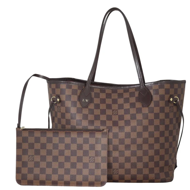 Louis Vuitton Neverfull MM Damier Ebene in Brown Canvas from Luxe.It.Fwd