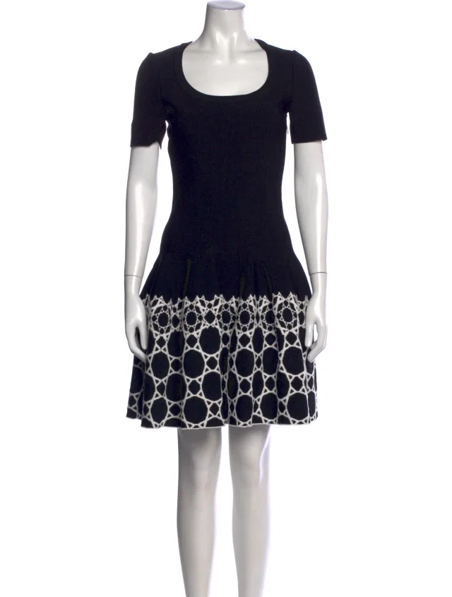 Alaïa Graphic Print Mini Dress in black from The RealReal