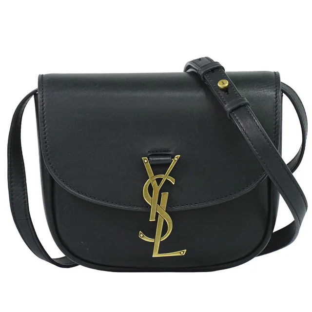 Saint Laurent Kaia Small Shoulder Bag Pochette Leather Black Vintage in Black Leather from The Reluxe