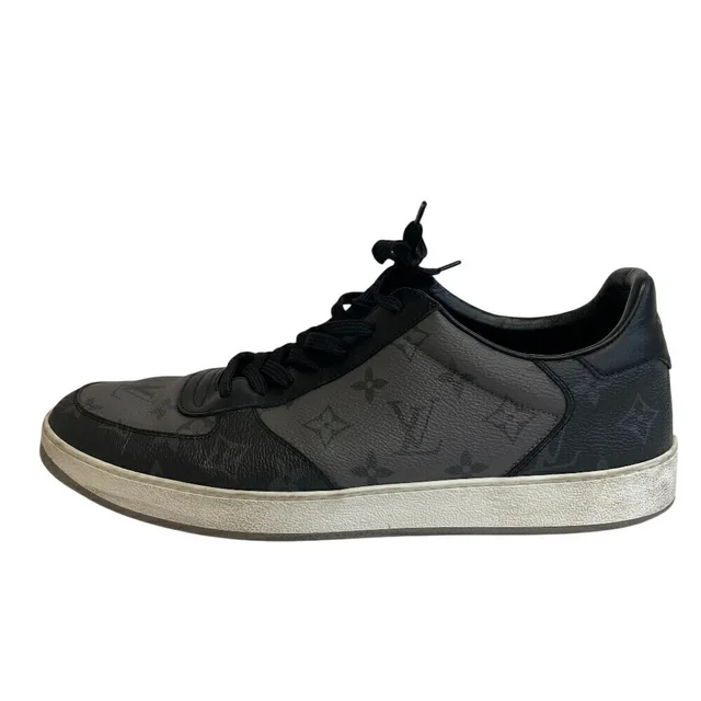 Louis Vuitton 28 Rivoli Line Sneakers, Gray in Gray Leather from Elady