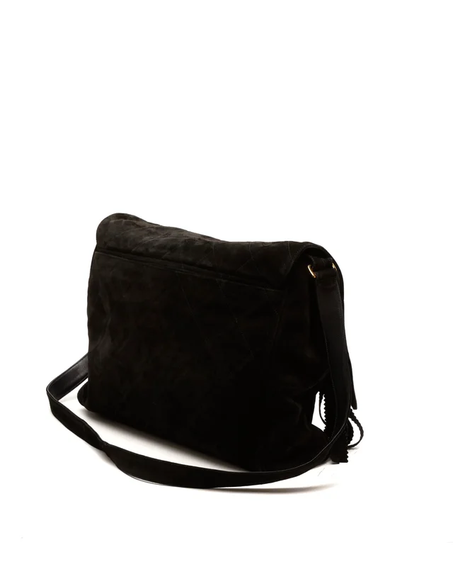 Chanel CC Suede Tassel Messenger Flap Bag in Suede from A Retro Tale, photo 3 of 10