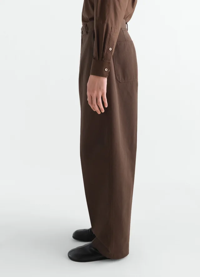 Lemaire barrel pants in polycotton twill, photo 3 of 5 from SENSER