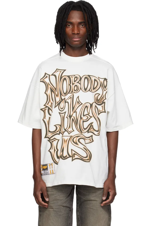 PDF White The Boy 'Nobody Like Us' T-shirt from SSENSE, photo 1 of 1