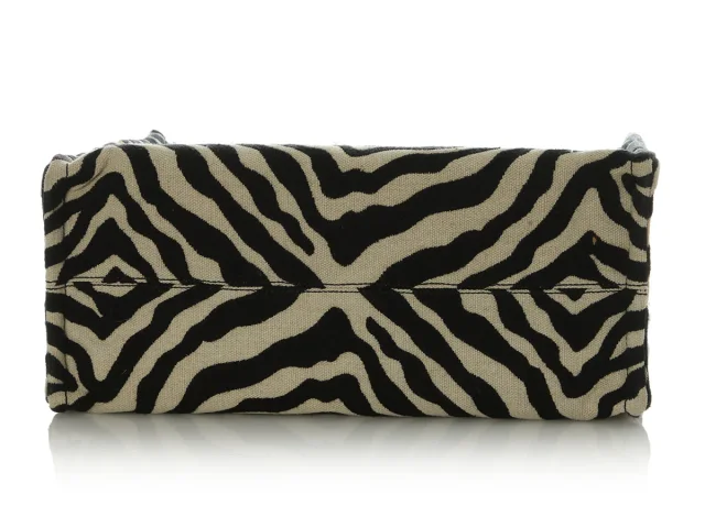 Celine Large Natural and Black Canvas Triomphe Cabas Tote in Black Canvas from Ann's Fabulous Finds, photo 6 of 9