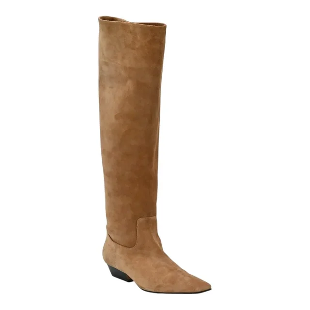 Khaite Marfa Knee-High Suede Boots in Suede from Clotheshorse Anonymous