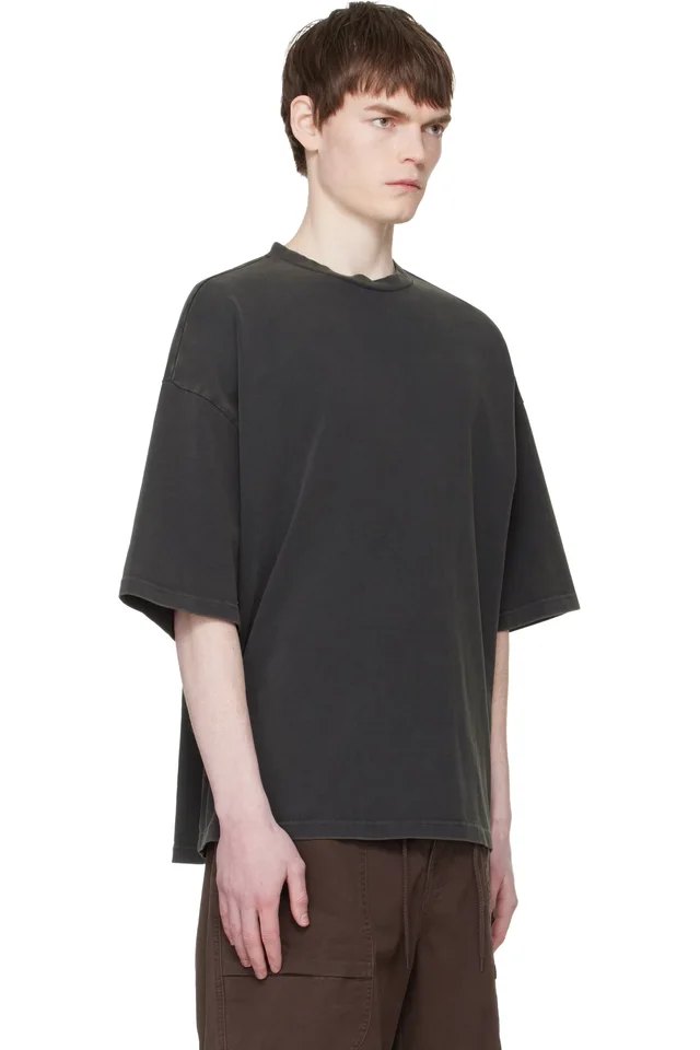 Entire Studios Black Heavy Boxy T-shirt, photo 2 of 4 from SSENSE
