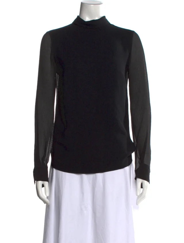 Stella McCartney Mock Neck Long Sleeve Top in black from The RealReal, photo 1 of 1